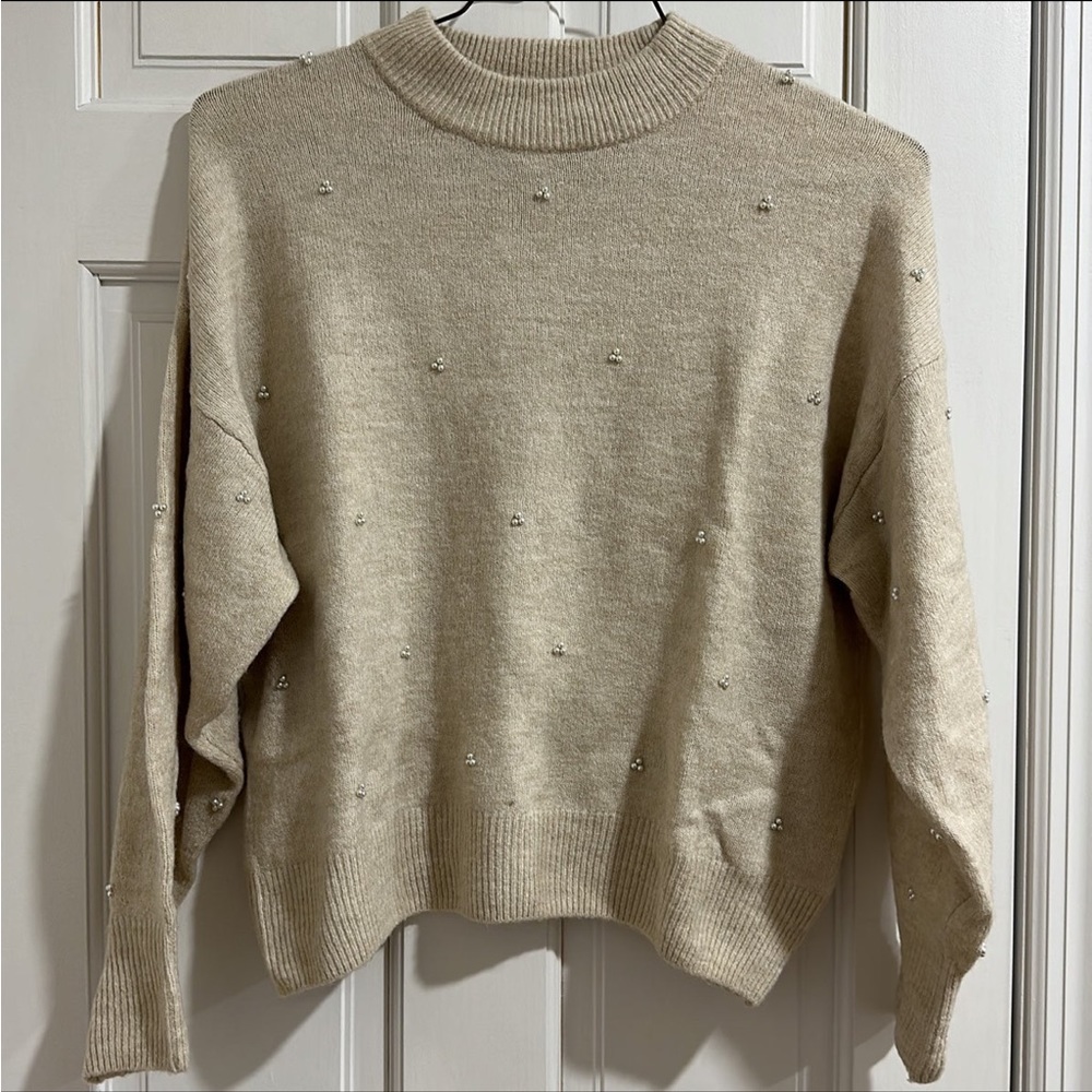 H&M Beaded Knit Sweater